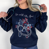 Go With The Flow Shirt, Cardiology Sonographer Shirt