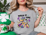 Walk It Like A Dog Mardi Gras Shirt, Mardi Gras Shirt, Mardi Beads Louisiana Festival Shirt