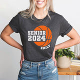 Custom Basketball Senior 2024 Shirt, School Team Basketball Shirt, Basketball 2024 Shirt