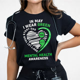 In May I Wear Green Mental Health Awareness Shirt