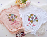 Floral Bride Squad Shirt, Bachelorette Flower Party Tees