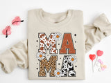 Mama Shirt For Mothers Day, Leopard Mama Shirt, Leopard Mama Sweatshirt