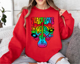 Peace Love Guitar Shirt, Equality Kindness Inclusion Shirt, LGBT Heart Shirt