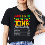 Juneteenth Black King Nutrition Facts Shirt, Black Queen Shirt, Black Queen Nutrition Facts