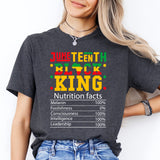 Juneteenth Black King Nutrition Facts Shirt, Black Queen Shirt, Black Queen Nutrition Facts