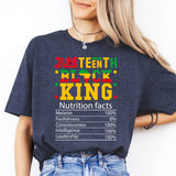 Juneteenth Black King Nutrition Facts Shirt, Black Queen Shirt, Black Queen Nutrition Facts