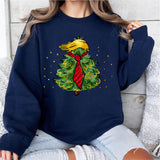 Trump Christmas Tree Shirt, Holiday Political Shirt, Festive President Xmas Shirt