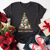 Meowy Christmas Shirt, Cat Tree Christmas T-Shirt