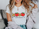 Teacher and Apples T-Shirt, Valentines Day Shirt, Teacher Valentines Day Shirt