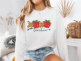 Teacher and Apples T-Shirt, Valentines Day Shirt, Teacher Valentines Day Shirt