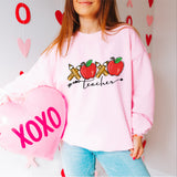 Teacher and Apples T-Shirt, Valentines Day Shirt, Teacher Valentines Day Shirt