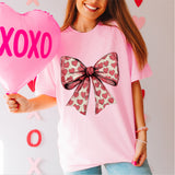 Valentine Day Heart Coquette Bow Shirt, Retro Valentine Day Bow Sweatshirt, Heart Bow Shirt