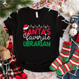 Santa's Favorite Librarian Shirt, Librarian Christmas Shirt, Librarian Claus Tee