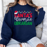 Santa's Favorite Librarian Shirt, Librarian Christmas Shirt, Librarian Claus Tee