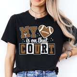 My Heart Is On That Court Tee, Valentine's Day Shirt, Sport Lover Sweatshirt