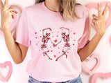 Skeleton Love Sweatshirt, Valentines Day Gift, Skull Valentines Day Shirt, Heart Shirt