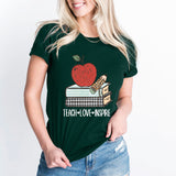 Teach Love Inspire Shirt, Teacher Book Sweatshirt, Back To School Tee, Inspire Teach Shirt