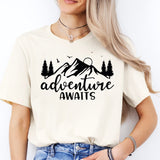 Adventure Awaits Shirt, Adventure Shirt, Camping Shirt, Camp life Shirt, Hiking tees