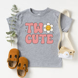 Two Cute Shirt, 2nd Birthday T-Shirt, Birthday Girl Groovy Top, Funny Birthday Girl Shirt