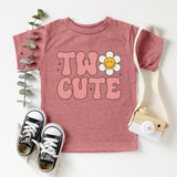 Two Cute Shirt, 2nd Birthday T-Shirt, Birthday Girl Groovy Top, Funny Birthday Girl Shirt