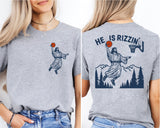 He Is Rizzin' Humor Easter Shirt, Jesus Funny Sweatshirt