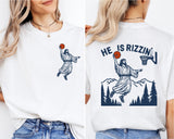 He Is Rizzin' Humor Easter Shirt, Jesus Funny Sweatshirt