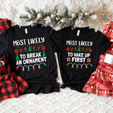 Most Likely To Christmas Party Shirts, Family Christmas Shirts