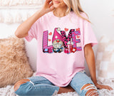 Cute Valentine's Day Gnome T-Shirt, Pink Heart Gnome T-Shirt for Women, Gnome Love Shirt