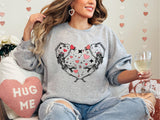 Skeleton Love Sweatshirt, Skull Valentines Day Shirt, Valentine Skeleton Shirt