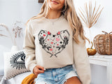 Skeleton Love Sweatshirt, Skull Valentines Day Shirt, Valentine Skeleton Shirt