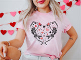 Skeleton Love Sweatshirt, Skull Valentines Day Shirt, Valentine Skeleton Shirt