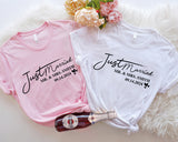 Just Married Shirt, Husband And Wife Sweatshirt, Married Couple T-Shirt