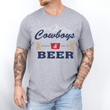 Cowboys and Beer Shirt, Western Beer T-Shirt, Country Christmas Shirt