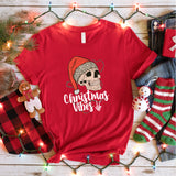 Christmas Vibes Skeleton Shirt, Funny Christmas Shirt, Christmas Party Sweatshirt