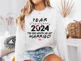 Year 2024 The One Where We Got Engaged Shirt, Best Christmas Ever Shirt, Winter Holiday Tee