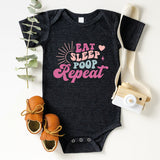 Eat Sleep Poop Repeat Onesie, Funny Sayings Baby Clothes