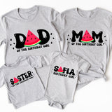 Watermelon Birthday Family Shirt, Matching Birthday Shirts