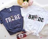 Bride & Tribe Cowgirl Bachelorette Party T-Shirt, Wedding Party T-Shirt, Bridal Shower Shirt