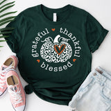 Thankful Grateful Blessed Shirt, Thanksgiving Shirt