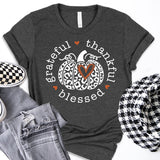 Thankful Grateful Blessed Shirt, Thanksgiving Shirt