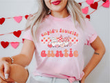 Cupid's Favorite Auntie Shirt, Aunt Valentine T-Shirt, Retro Family Valentine Tee