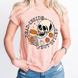 Dead Inside But Spiced Sweatshirt, Halloween Skull Sweatshirt