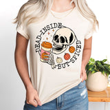 Dead Inside But Spiced Sweatshirt, Halloween Skull Sweatshirt