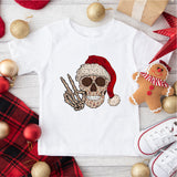 Santa Skeleton Christmas Shirt, Funny Christmas Shirt, Christmas Party Tshirts