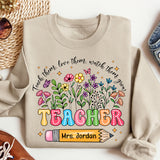 Custom Teacher Flower Shirt