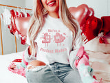 We're A Perfect Match Sweatshirt, Retro Lover Sweatshirt, Valentine's Day Shirt