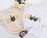 Groom And Bride Matching T-Shirt, Skeleton Couple Wedding Shirt, Wedding Trip Tee