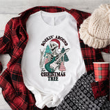 Rocking Around The Christmas Tree Shirt, Christmas Skeleton Shirt