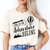 And So The Adventure Begins Shirt, Explorer Shirt, camping shirts, camp lover shirt,