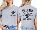 Bride or Die Til Death Bride Shirt, Wedding Date T-Shirt, Bachelorette Party Tee